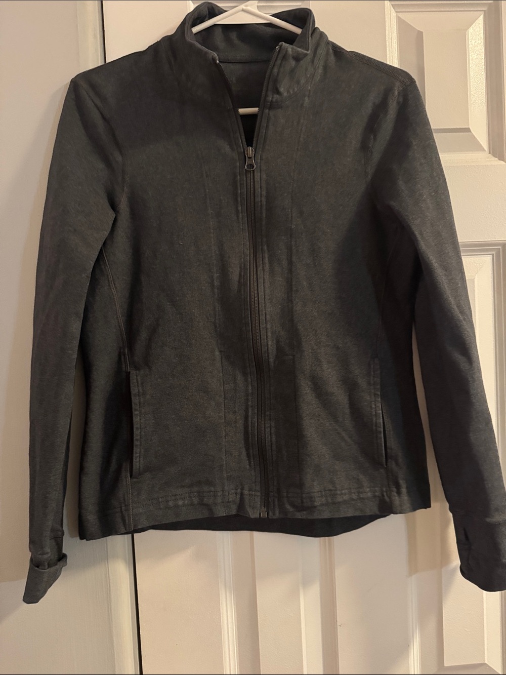 Pact Women's Organic Cotton Charcoal Zip-Front Jacket